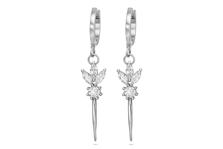 עגילי חישוק עם תליון מרקיזות