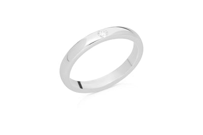 טבעת נישואין יהלום יחיד