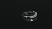 טבעת חצי איטרניטי יהלומים עגולים ומרקיזות