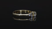 טבעת מדורגת יהלום עגול ובאגטים